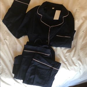 Long sleeve navy pajama set - Uniqlo